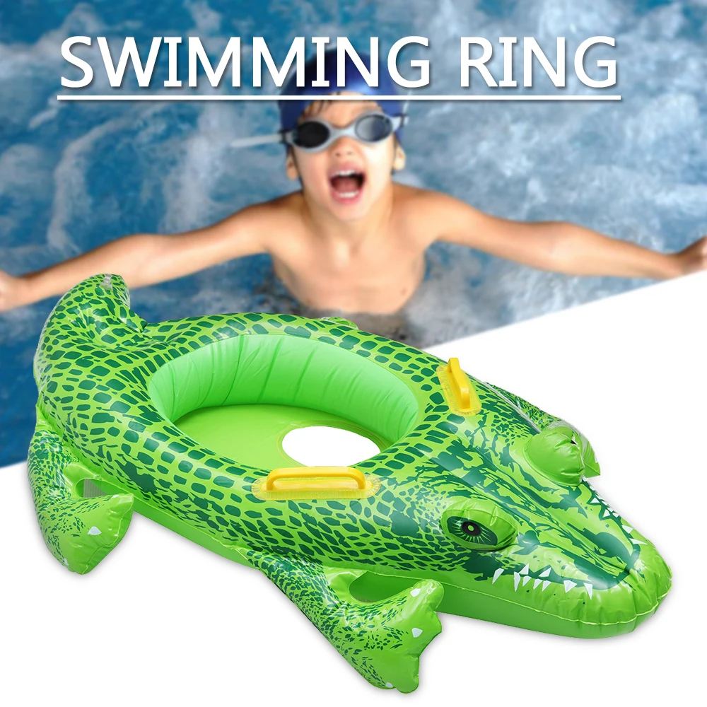 1Pcs Swimming Rings Crocodile Swimming Ring Seat Float Boat funny Water Sport Safety Float