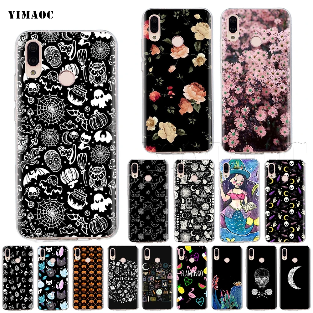 

YIMAOC Halloween Witch Pattern Silicone Case for Huawei Honor Mate 20 6a 7a 8x 7c 7x 9 10 Nova 3i 3 Lite Pro