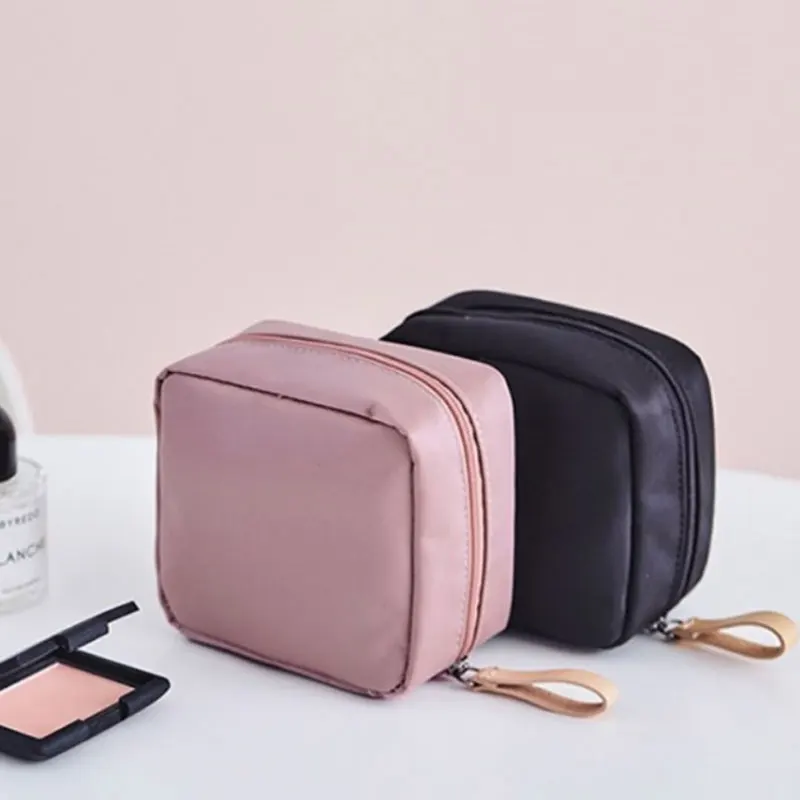 Nylon Cosmetic Bag Small Women MakeUp Organizer Bag Waterproof Storage