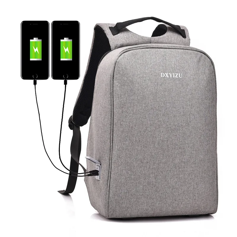 

High Quality Dual Usb Male Backpack Bag Brand Laptop Notebook Mochila For Men Waterproof Back Pack Bag School Backpack Women