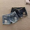 2019 Hot sale Top quality new Women's fashion sexy Denim Casual pockets Hole Burr jeans lady short pants low waist Girl shorts 1