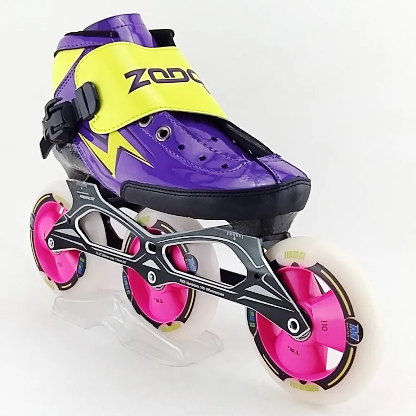 Для взрослых, для мальчиков и девочек скейт колесо с резиновым покрытием коньки zodor Профессиональные роликовые коньки 3x110 мм роликовые коньки специальная игра