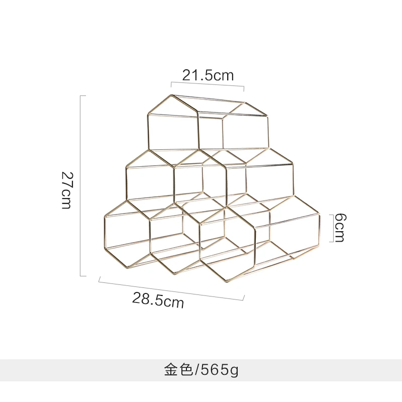 Скандинавские креативные геометрические винные стеллажи, металлические простые бытовые винные стеллажи для винограда, ресторана, гостиной, бара, винного шкафа, витрина для вина - Цвет: A