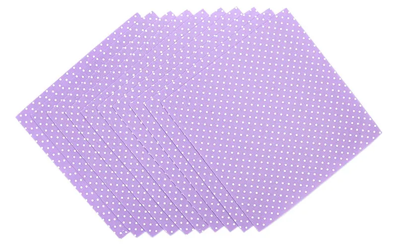 Узор в горошек фетр 30X30 см Чистый светло-фиолетовый куски полотна в упаковке для детского сада DIY принадлежности для женщин Рукоделие Шитье Ремесло 10 шт./компл