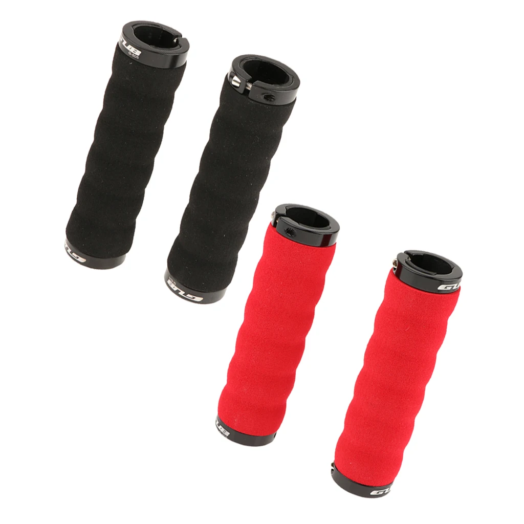 Soft BMX MTB Cycle Road Mountain Bicycle Scooter Bike Handle bar Rubber End Grip with Lock Rings