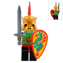 DR TONG Super Hero Medieval Castle Dark Knight Heavy Shield with Weapons Figures Building Blocks Figure