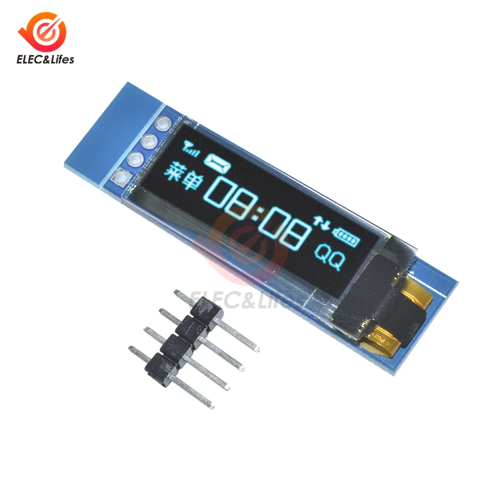 

1Pcs 0.91 Inch 128x32 White / Blue OLED LCD Display DIY Module IIC I2C Interface SSD1306 Driver IC DC 3.3V 5V For Arduino PIC
