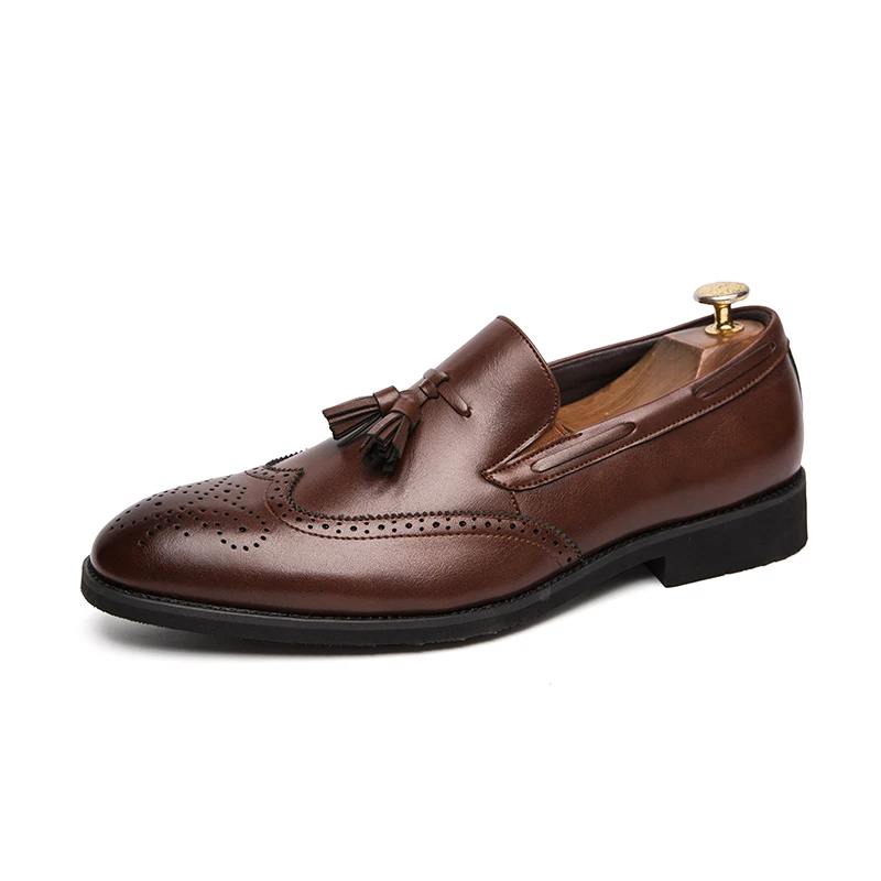 elegant formal leather shoes men luxury brand tassel dress male footwear italian office wedding moccasins homme brogue oxfords (1)