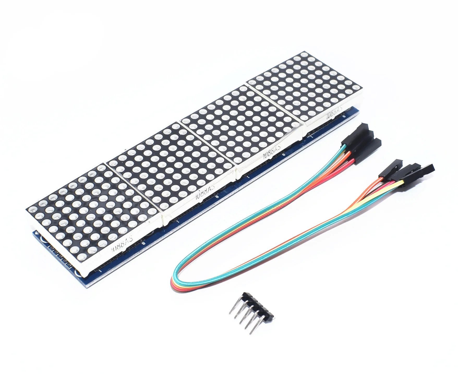 

MAX7219 dot matrix module microcontroller module 4 in 1 display C14 Red/Green For Arduino
