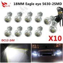 10x Eagle Eye 12v 5630 18mm White Eagle Eyes Auto Lamp Led Eagle Eye Drl Feux De Jour Led Eagle Eye Drl Day Time Running Light
