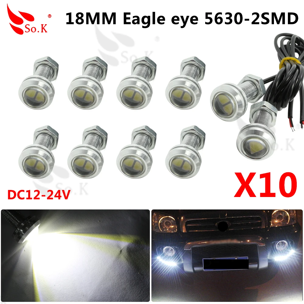 10x Eagle Eye 12v 5630 18mm White Eagle Eyes Auto font b Lamp b font Led