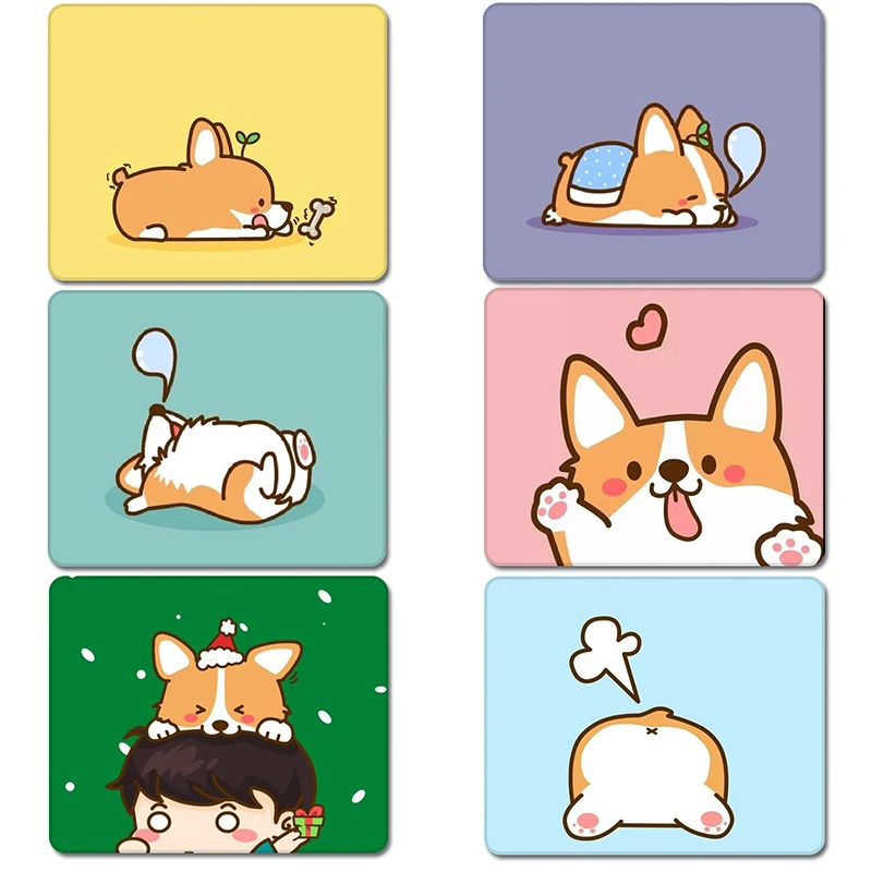 

Lovely Welsh Corgi Christmas Lovely Animal Kids Nature Rubber Table Mouse Pad Laptop Computer Enclosure Mousepad Mat