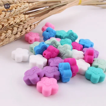 

Let's make Purple Color 10pc Silicone Beads Rose Plum Blossom Flower DIY Teething Bracelets Accessories Jewelry Baby Teether
