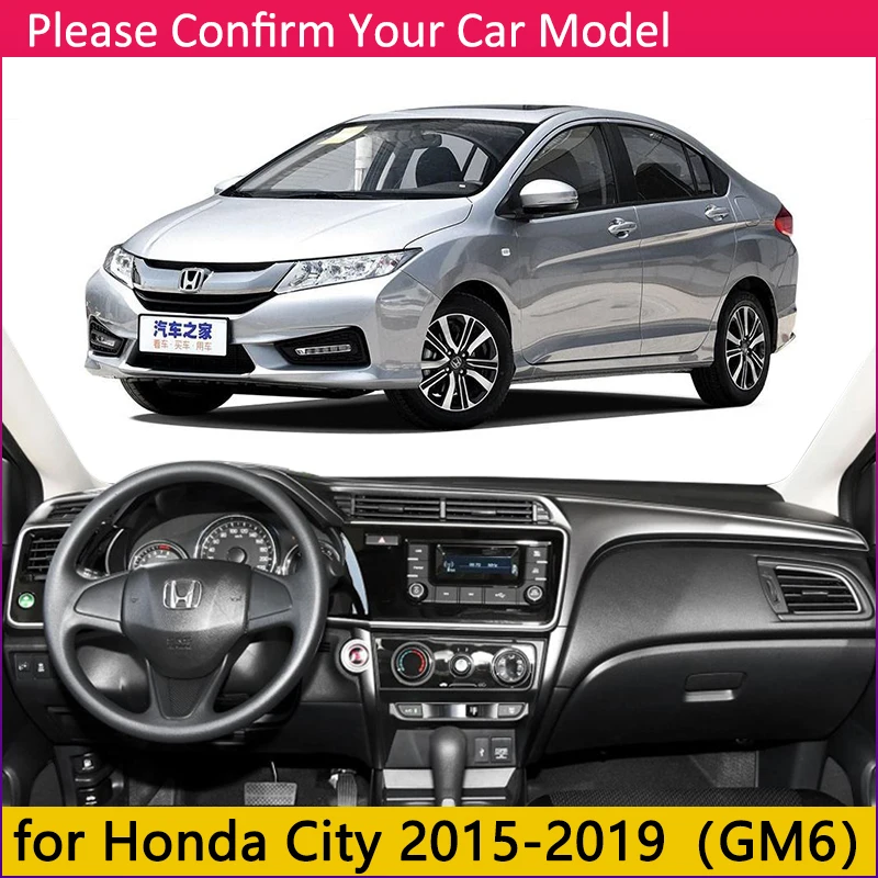 for Honda City 2015~2019 Anti-Slip Mat Dashboard Cover Pad 