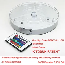 Перезаряжаемая батарея 8 дюймов многоцветный светодиодный светильник Под вазой с пультом дистанционного управления для свадебного приема