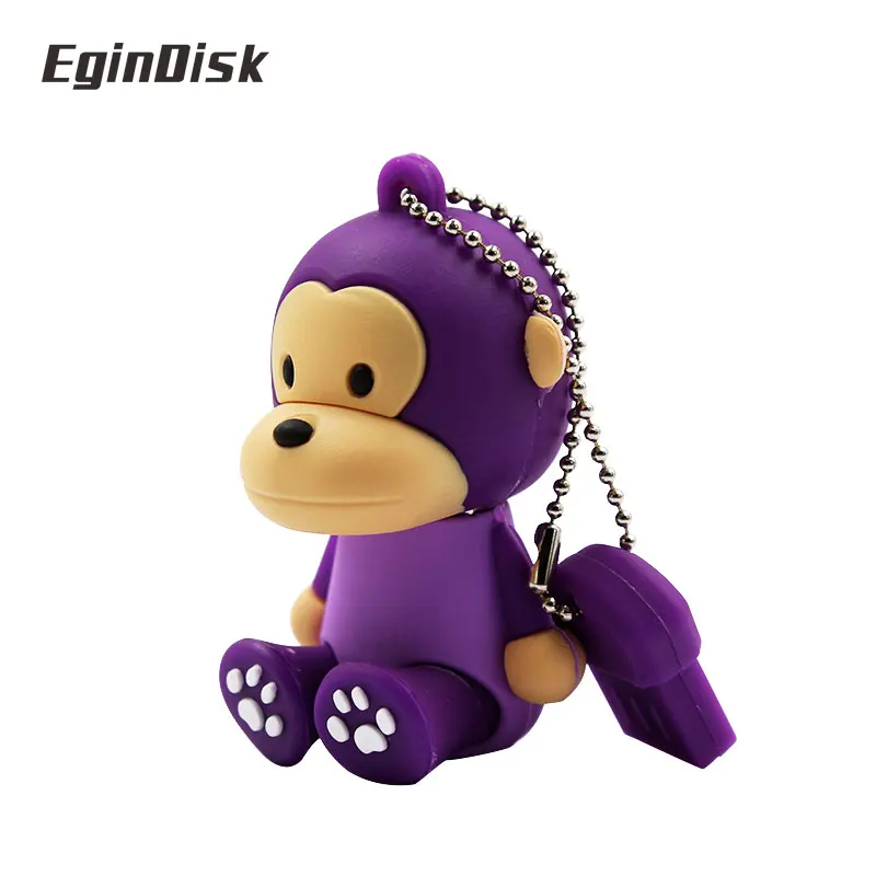 Usb флэш с обезьянкой Flash Drive мультфильм флешки 64 ГБ и 128 Гб 32 gb 16 8 милые животные