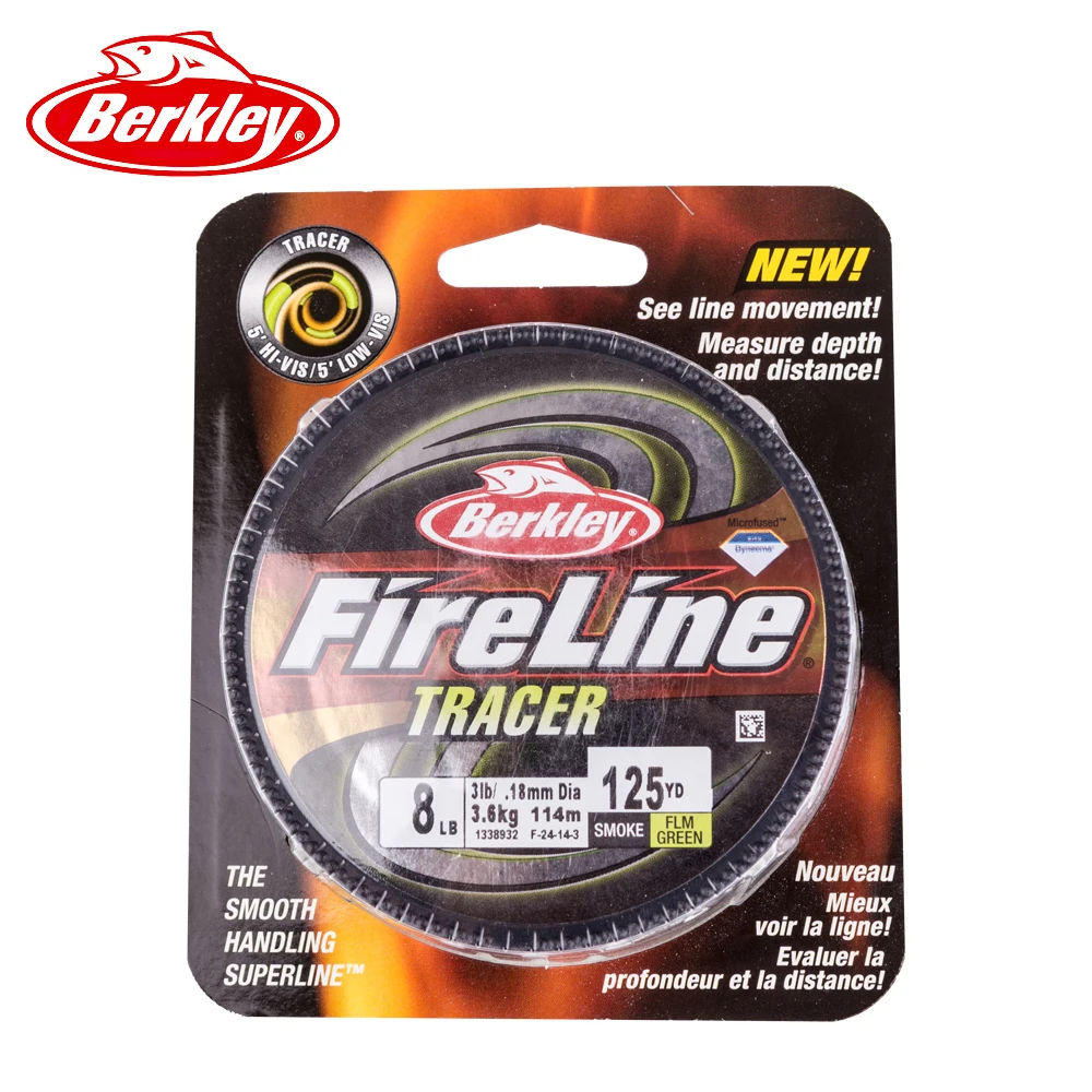 Berkley Fireline Tracer высокая прочность истирание сопротивление многослойная леска 6 8 10 14