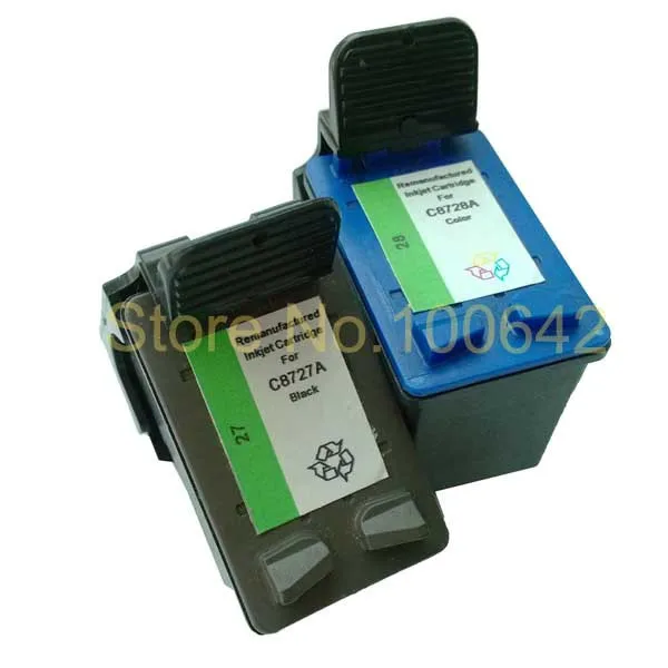 YOTAT сменный чернильный картридж C8727A C8728A для HP 27 28 Deskjet 3320 3325 3400 3420 3425 3450 3520 3520V|ink