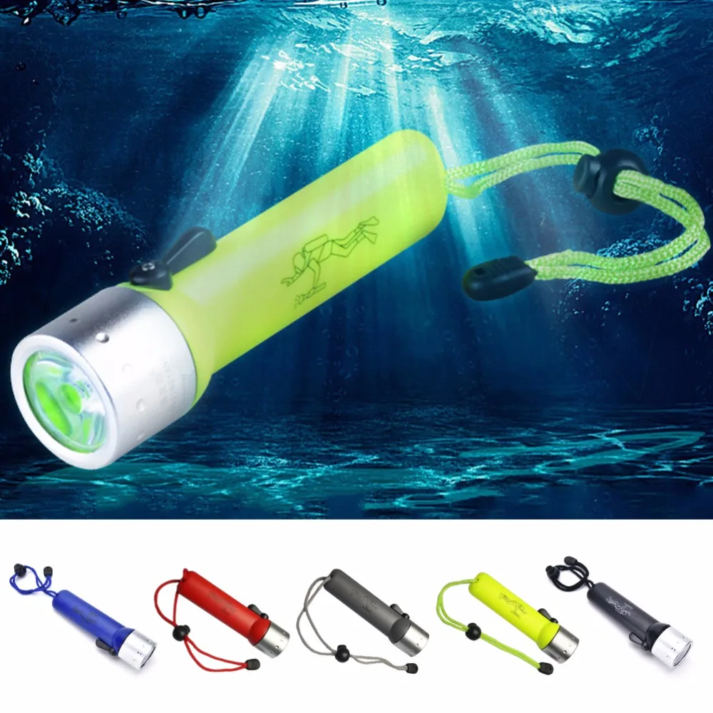 5 Colors 3500LM LED Underwater Flashlight 50M Scuba Diving Flashlight
