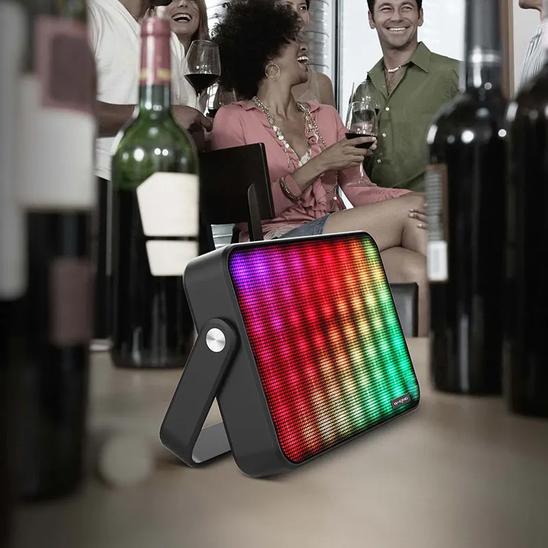 

Original W-King K5 Portable APP Bluetooth Speaker with LED Music Pluse Light FM radio TF card MP3 Microphone LED Party Subwoofer