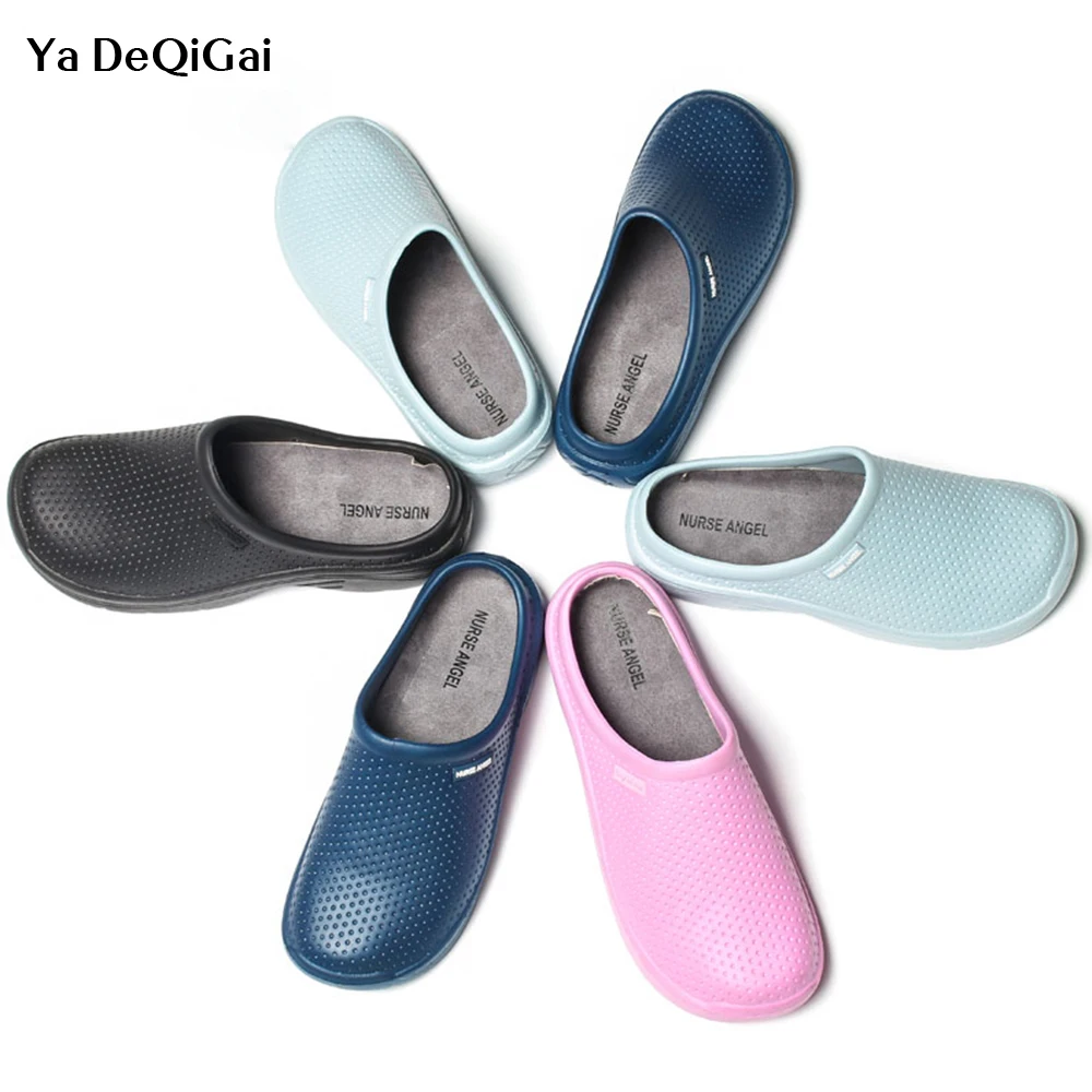 new Operating room special shoes female male anti-slip hole thick bottom surgical nurse shoes non-slip kitchen household product