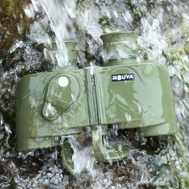 Cheap Rouya 8x30 Waterproof telescope powerful military binoculars rangefinder fogproof covered compass with coordinate stabilized