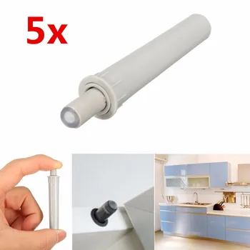 5PCS Gray Cabinet Catches White Damper Buffers For Door Stop Kitchen Cupboard Quiet Drawer Soft Close Furniture Hardware