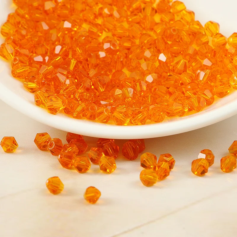 wholesale Orange Grade AAA 5301# 3mm 4mm 6mm 8mm Crystal Bicone Beads Jewelry Spacer Glass Loose / Stones | Украшения и