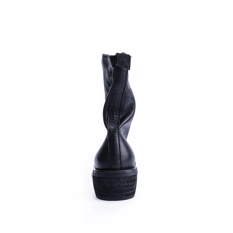 Nuevo black Mujer Mujeres Wetkiss Zapatos De red Botas Calzado Long Cuero Redondo Pie Dedo Grueso Short Del Invierno Med short La 2019 Long Otoño Genuino Las Tacones xqw6gXRq