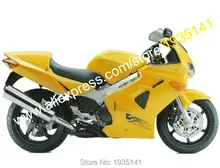 Hot Sales,For Honda VFR800 98 99 00 01 Parts VFR 800 RR VFR800RR 1998 1999 2000 2001 All Yellow Aftermarket Motorcycle Fairing