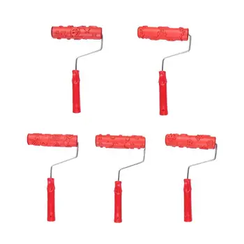 

DIY Pattern Rubber Roller Wall Decoration Art Paint Wall Embossing Roller Paint Rollers with Handle Painting Supplies