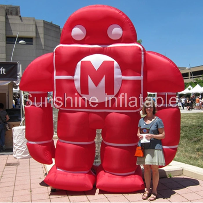 

10ft outdoor giant red inflatable robot model for advertising