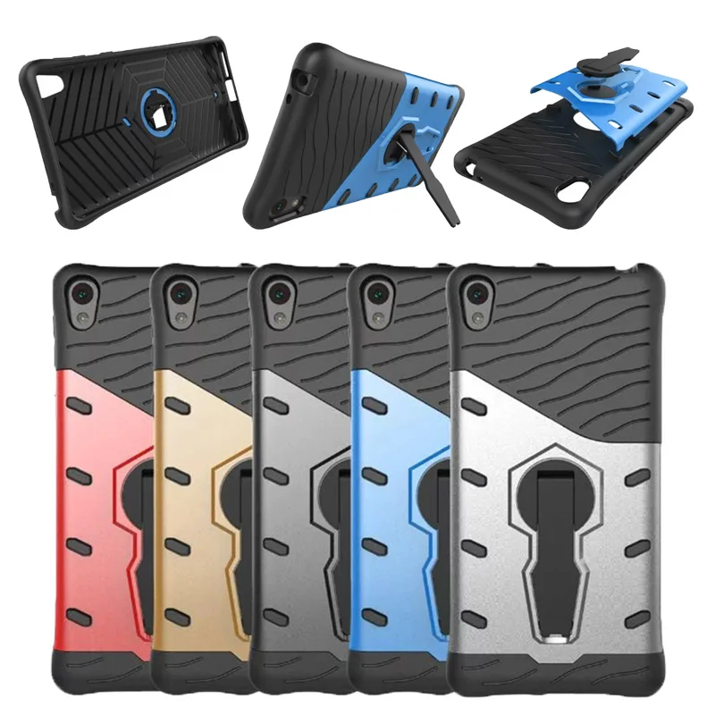 

For Sony E5 Case Hybrid PC+TPU Armor with 360 Degree Rotation Holder Cover Phone Case for Sony Xperia E5 F3313 F3311 5.0