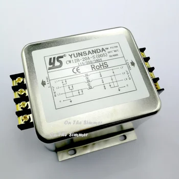 

Three phase, three wire, 380V terminal, platform interface, general power filter, CW12B, 10A, 20A, 30A, 40A