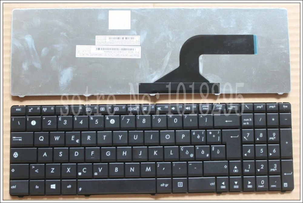 Новинка 95%, итальянская Клавиатура для ноутбука ASUS N53 K54C K54L K54LY X54C X54L X54LY K55D K55N N53T, фотография, черный