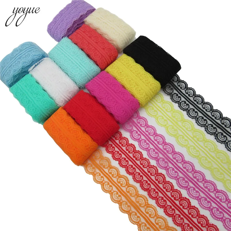 

High quality 10 yards Lace Ribbon Tape Width 45MM Trim Fabric DIY Embroidered Net Cord For Sewing Decoration african lace fabric