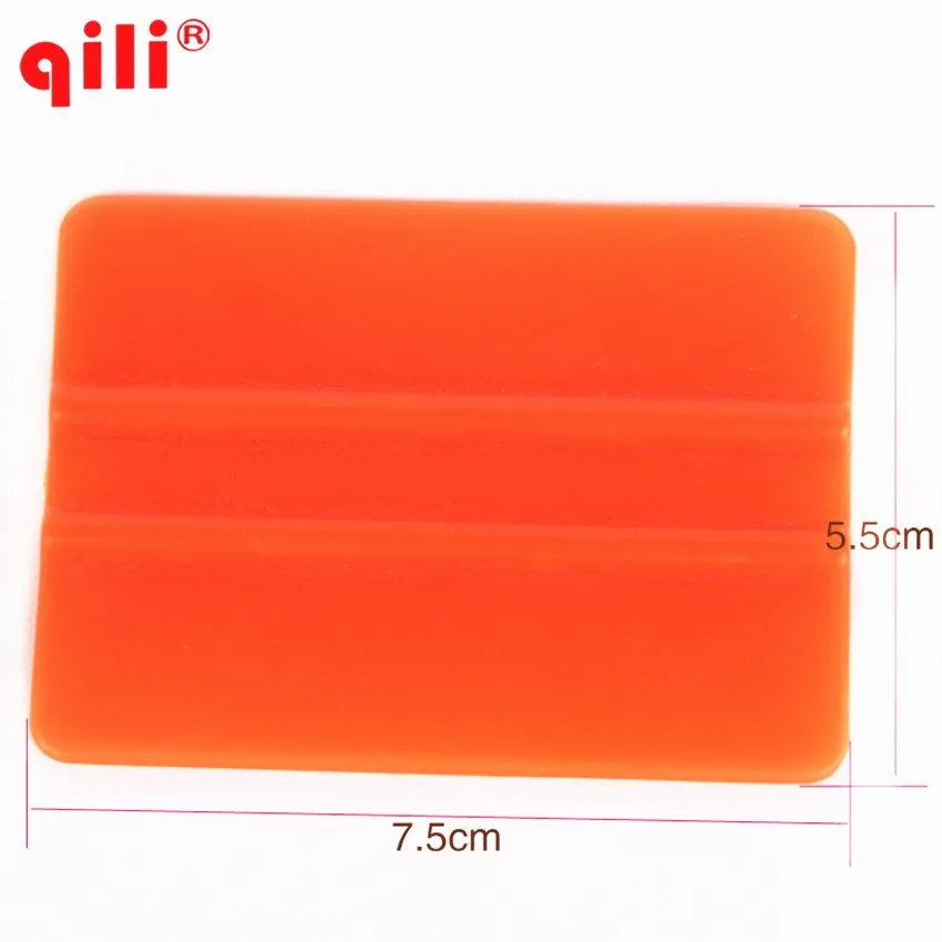 100 шт/DHL бесплатно QILI QG-08 мини окна Пластиковые Ракель стеклоочиститель Оранжевый Мини-Ракель маленький craper размер инструмента 7,5x5,5 см