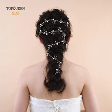 TOPQUEEN HP86 модные свадебные аксессуары для волос для свадьбы кристальная тиара Свадебная заколка для волос; свадебное украшение для волос с жемчугом шпилька для волос, украшения для волос