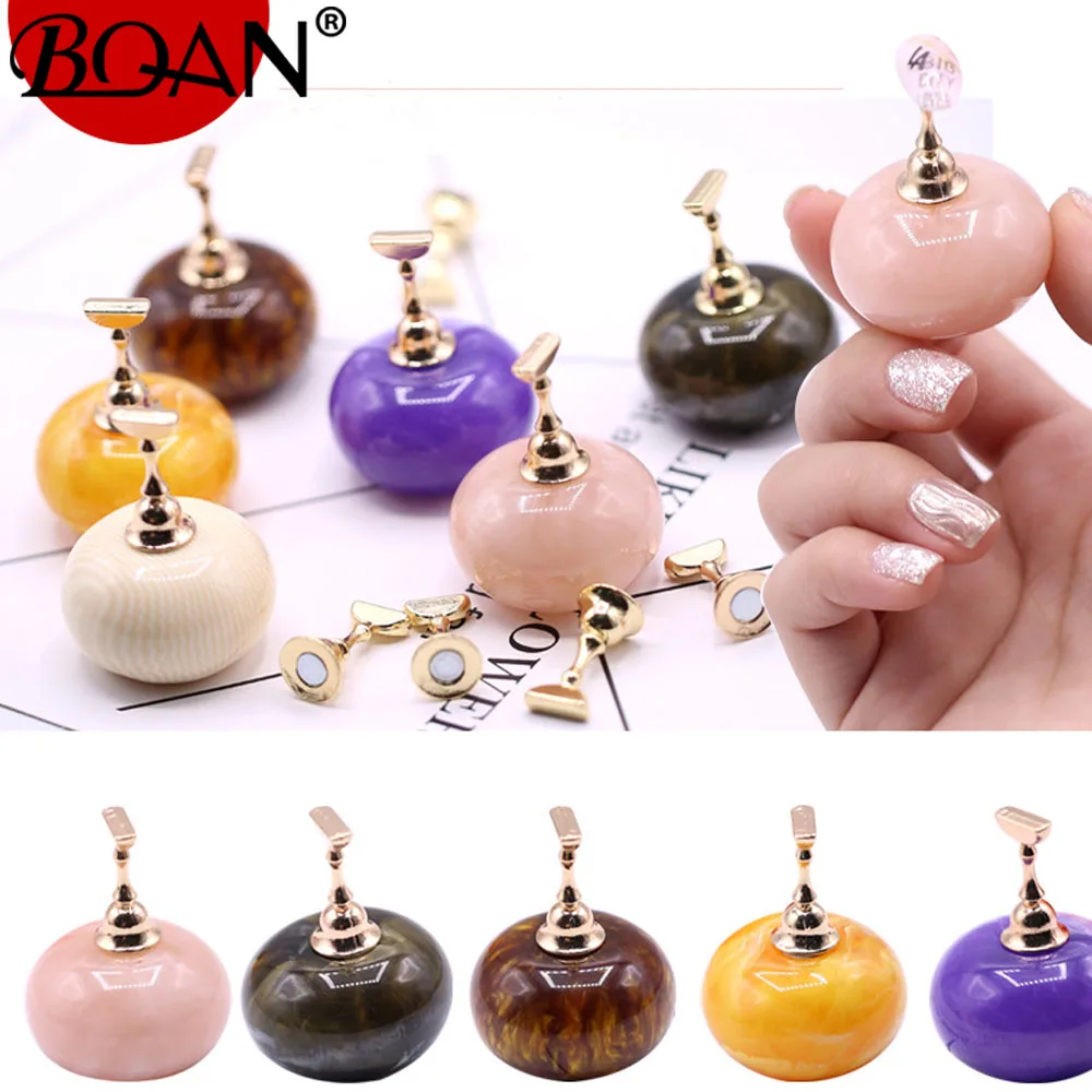 

1 Set Nail Tips Display Stand Magnetic Practice Training Holder Diamond Resin Acrylic False Nail Tips Manicure Nail Tool