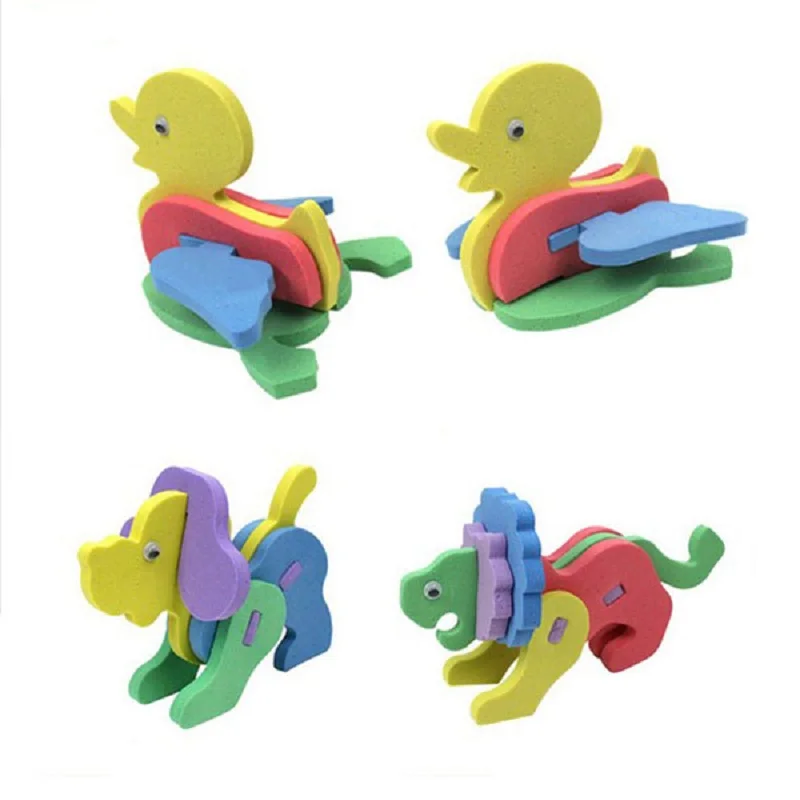 Hot EVA 3D Puzzle Small Animals Puzzle Jigsaw Toys New Creative DIY