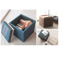 Solid wood storage stool fabric change shoe stool multifunctional storage stool Japanese style coffee table stool jennifer taylor sea mist storage vanity stool 18w x 18d x 19h