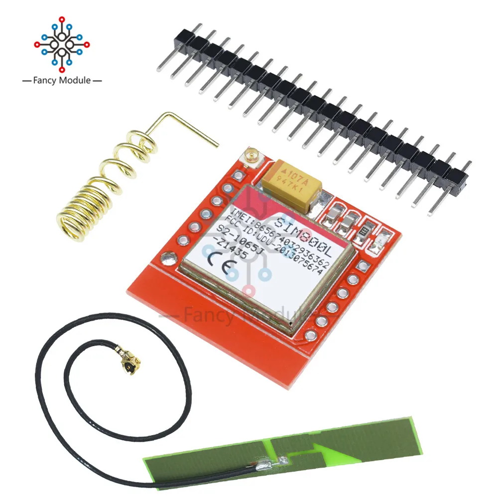 

SIM800L GPRS GSM Module Micro SIM Card Core Quad-band TTL Serial Port Antenna PCB Wireless WIFI Board for Arduino Smart Phone