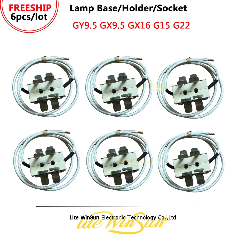 Litewinsune FREESHIP 6PCS/LOT Lamp Base GY9.5 Lamp Holder Single Ended