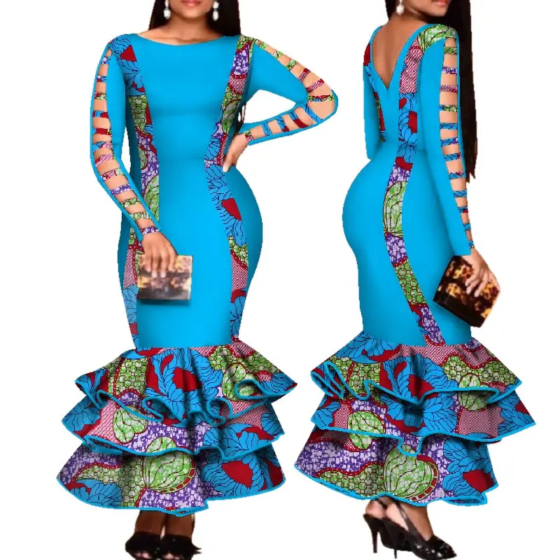 Vestido africano para as mulheres oco bandagem