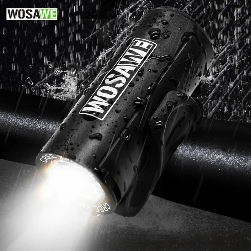 

WOSAWE Bike Light LED USB Rechargeable Handlebar Racing Bicycle Light Headlight Mount Holder Cycling Flashlight Mini Battery