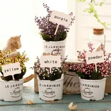10 Pieces Mini Wooden Board Plant Tags Cake Tags on Stake for Party Wedding