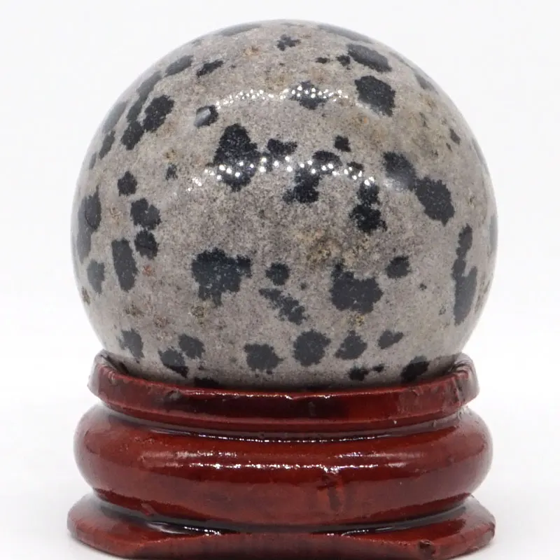 Природный Dalmation яшма шариковый Mineral кварцевая Сфера массаж рук хрустальный шар фэн-шуй Home Decor аксессуар 30 мм