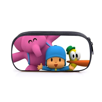 

POCOYO Elly Pato Loula Boys Girls Cartoon Pencil Case Bag School Pouches Children Student Pen Bag Kids Purse Wallet