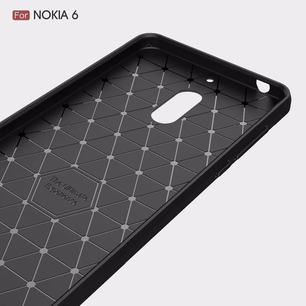 Новейший экологический чехол из углеродного волокна TPU для Nokia 6 2017 5 дюймов мягкий