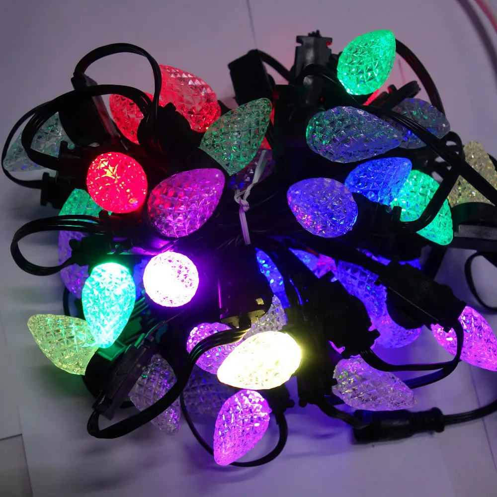 Модифицируемая Пиксельная Строка LED C9 WS2811 12 В постоянного тока 8 мм 50 узлов/нитка